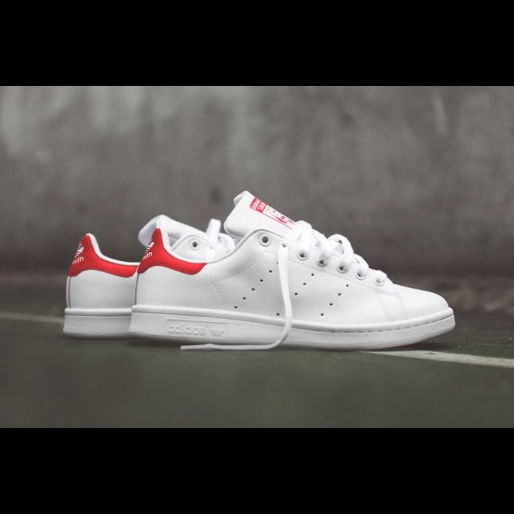 Adidas Originals Stan Smith OG White and Red Sneakers Shoes